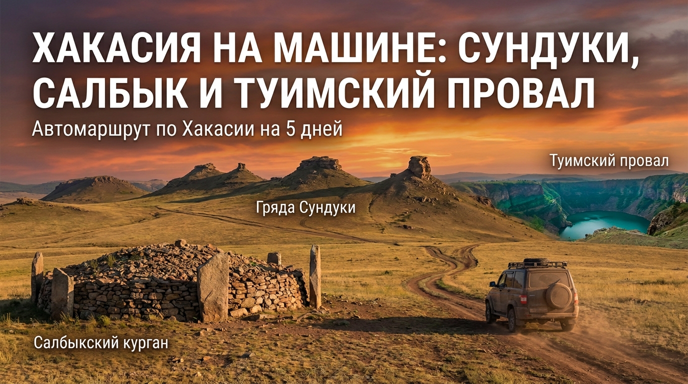 Хакасия на машине: Сундуки, Салбык и Туимский провал