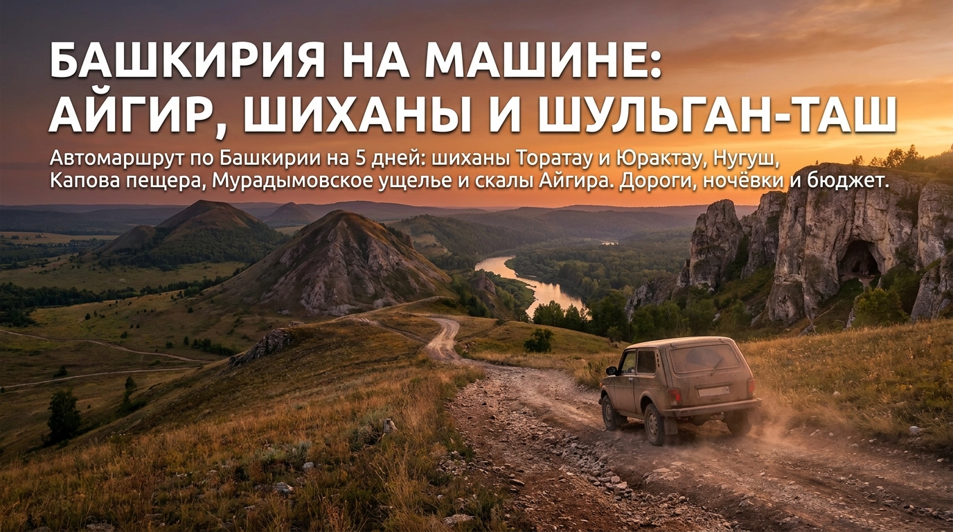 Башкирия на машине: Айгир, шиханы и Шульган-Таш