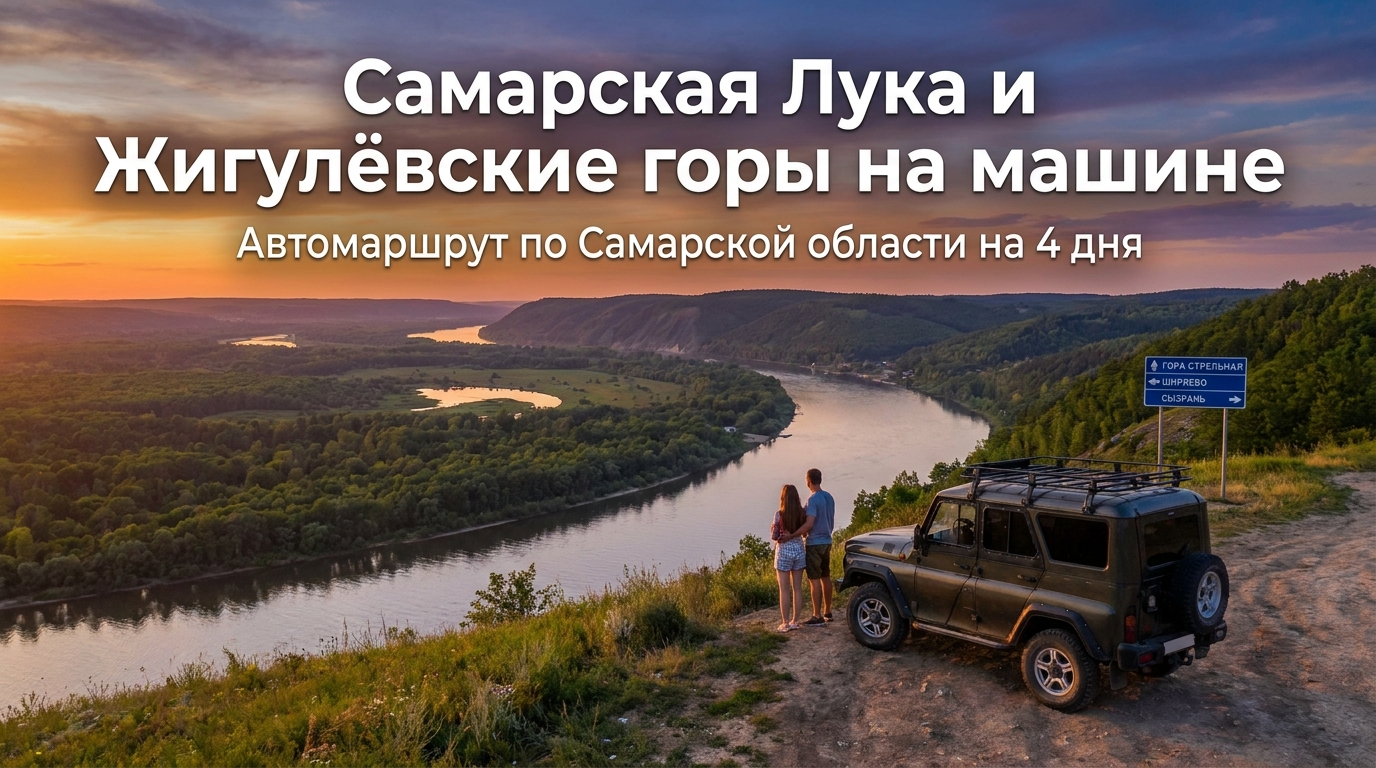 Самарская Лука и Жигулёвские горы на машине