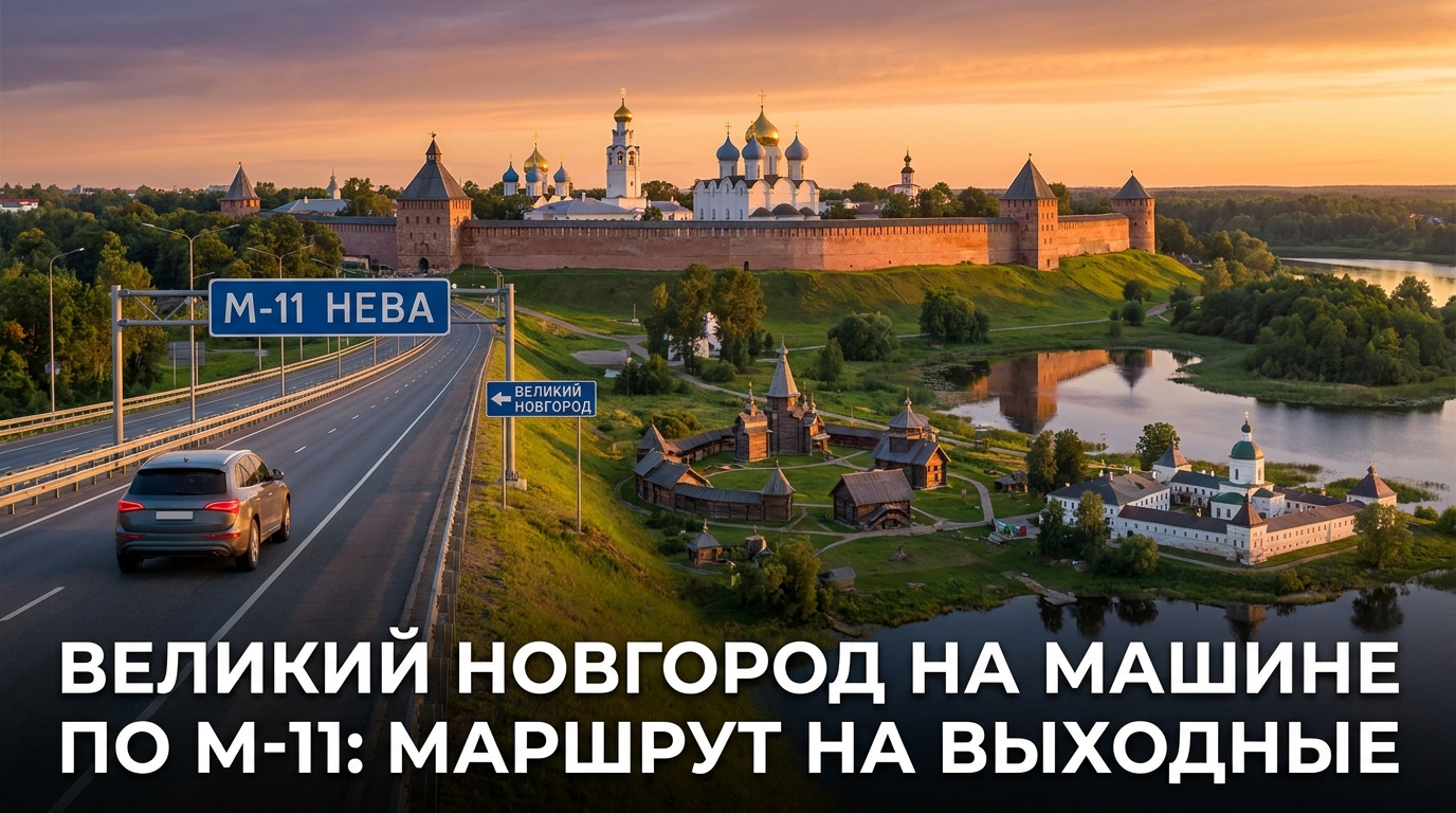 Великий Новгород на машине по М-11: маршрут на выходные