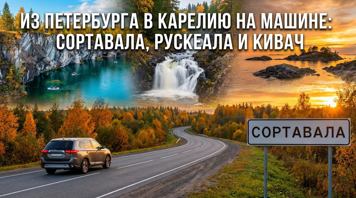 Из Петербурга в Карелию на машине: Сортавала, Рускеала и Кивач