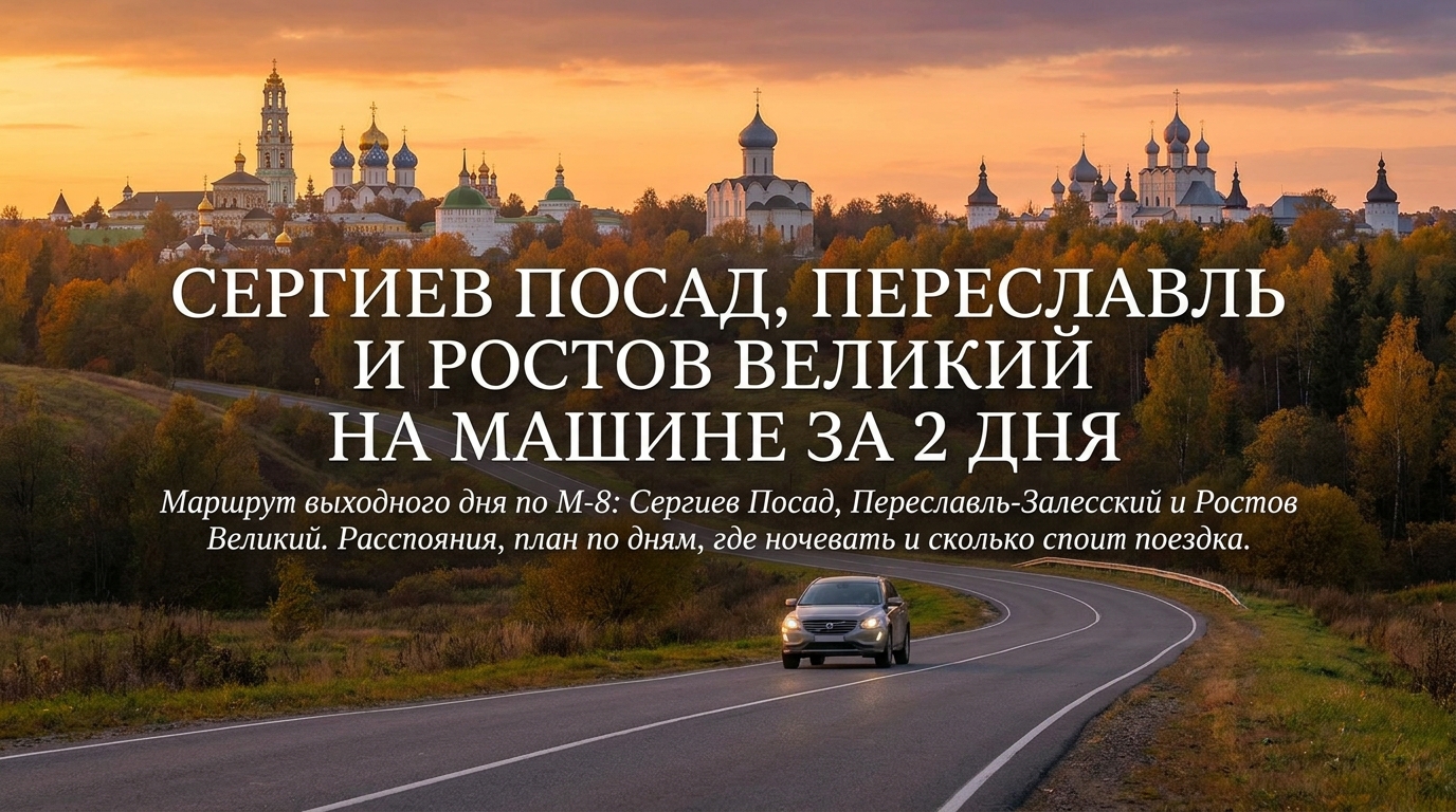 Сергиев Посад, Переславль и Ростов Великий на машине за 2 дня