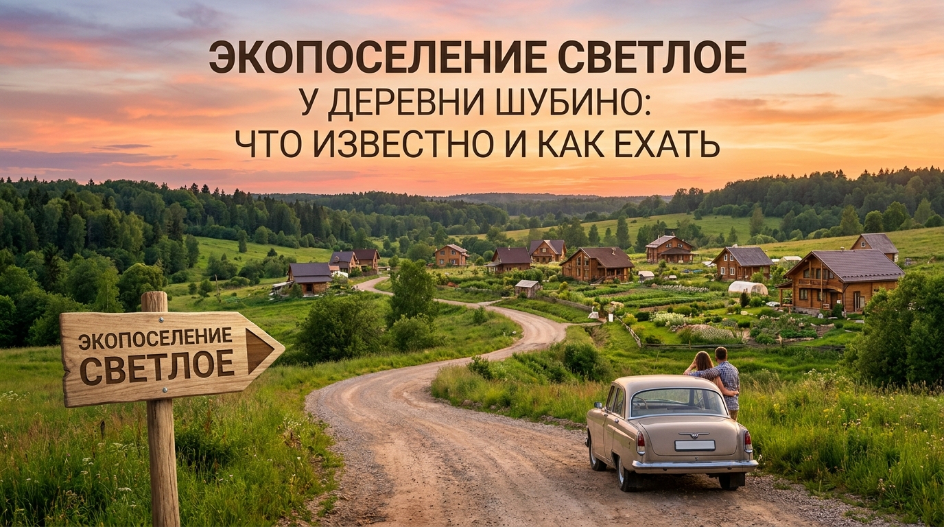 Экопоселение Светлое у деревни Шубино: что известно и как ехать