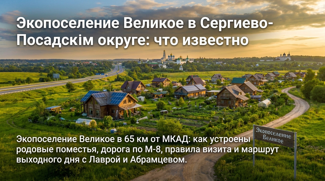 Экопоселение Великое в Сергиево-Посадском округе: что известно