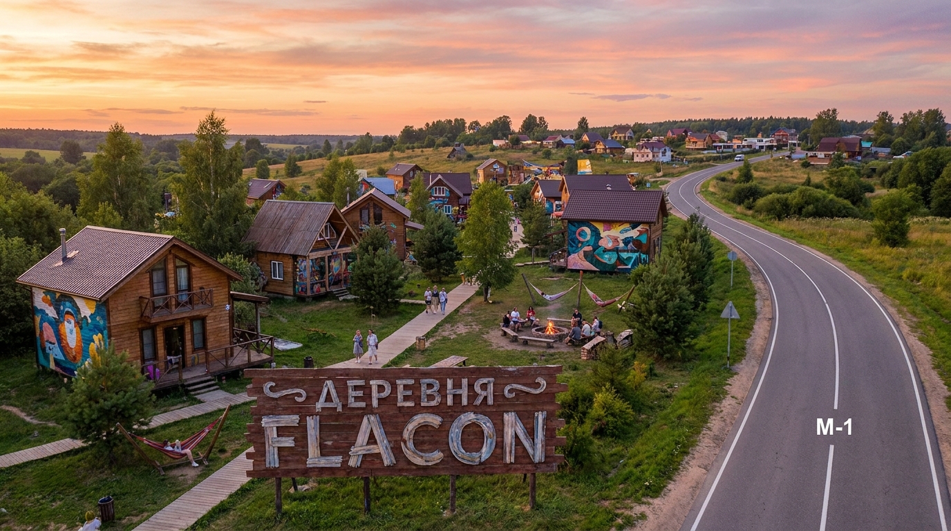 «Деревня» Flacon в Можайском округе: творческий посёлок на выходные